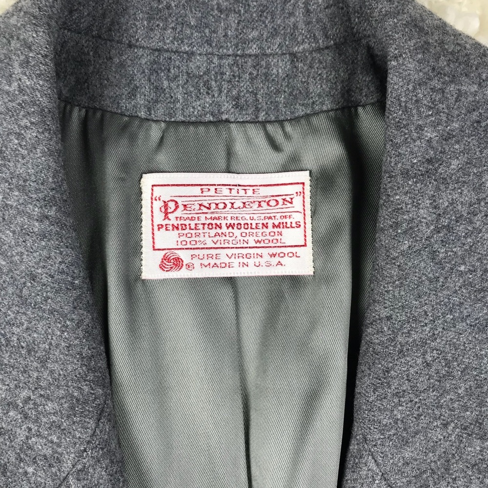 Pendleton Petite Gray Classic Wool Blazer - image 3